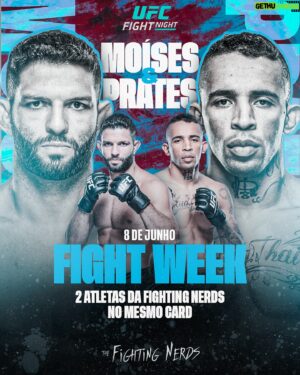 Thiago Moises Instagram - OS FIGHTING NERDS CHEGAM EM PESO NO UFC MAIS UMA VEZ! @thiagomoisesmma é @thenightmare_170 representam o time no UFC LOUISVILLE e mostram que seguimos com o nosso TAKEOVER! 

Esse camp foi construído com a soma de muitas pessoas e fica aqui nossa gratidão pelos esforços 🙌🏻🙏🏻 Agradecimentos especiais para as equipes @vale_top__team e @americantopteam que estão juntos nessas lutas.

Arte @gustavooroque