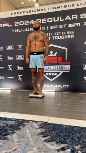 Thiago Santos Instagram - ⚖️ @tmarretamma weighs in at 241 lbs for his Heavyweight bout 

[ #PFLRegularSeason | Thursday, June 13th | 9pm ET on ESPN | 🎟️in bio ]