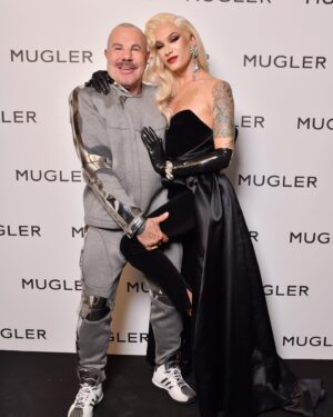 Thierry Mugler Instagram - @missfamenyc ♥️ When Fame brings Fame ! Savage beauty ! 
.
.
.
Thierry Mugler : Couturissime, opening party in Paris @madparis
-
Miss Fame wears Archives by @manfredthierrymugler 
-

An exhibition initiated, produced and circulated by the Montreal Museum of Fine Arts @mbamtl in collaboration with Mugler which restored the designer’s heritage couture and ready-to-wear pieces.
Presented by the Musée des Arts Décoratifs de Paris @madparis with the support of the Maison Mugler.
-
An exhibition curated by @thierrymaximeloriot guest curator for the Montreal Museum of Fine Arts.
-
Photographer @zefashioninsider for Mugler
#mugler #muglerarchives