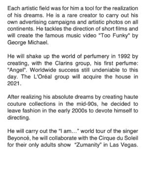 Thierry Mugler Instagram - Press release 
#ManfredThierryMugler
.
.
.
.
Infinite thanks to @dominiqueissermann for the picture
.
Manager @jbrougeot