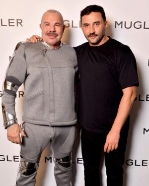 Thierry Mugler Instagram - @riccardotisci17 💫💫 It felt so good to have you ! Artists together with our Angel @irinashayk ♥️
.
.
.
.
Thierry Mugler : Couturissime, opening party in Paris @madparis
-
@irinashayk wears a  Mugler Archives « Les insectes » 1997 ” Archives by @manfredthierrymugler.
-

An exhibition initiated, produced and circulated by the Montreal Museum of Fine Arts @mbamtl in collaboration with Mugler which restored the designer’s heritage couture and ready-to-wear pieces.
Presented by the Musée des Arts Décoratifs de Paris @madparis with the support of the Maison Mugler.
-
An exhibition curated by @thierrymaximeloriot guest curator for the Montreal Museum of Fine Arts.
-
Photographer @zefashioninsider for Mugler
#mugler #muglerarchives