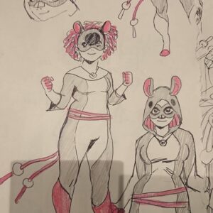 Thomas Astruc Instagram - My first sketches for PolyMouse, back when she was still called MultiMouse...
#miraculousladybug 
#miraculousseason4