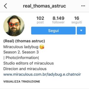 Thomas Astruc Instagram - My dear miraculers, some evil-minded people are creating fake accounts and impersonate me, like this one on the picture. I can't recommand enough to stay away from them, and report these accounts whenever possible. Please stay safe.