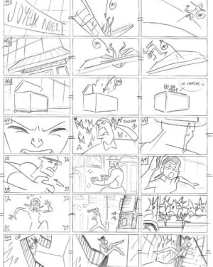 Thomas Astruc Instagram - As you may guess, all these thumbnails are extremely small. A panel is approximately 4x6cm only. That's why the sketches must remain very simple. It's a good exercise for aspiring story artists. #miraculousladybug #miraculous #ladybug #catnoir #storyboard