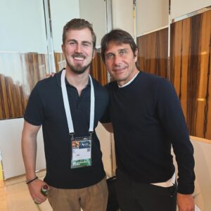 Thomas Brag Instagram - Growing up, football players were the DEFINITION of unreachable, even more than movie stars. We’d play at recess at school, then of course FIFA at home where we’d pass the ball to the fastest players and make a run for it.

Fast forward 15 years and somehow I got to play with and against several childhood heroes while raising funds for education.. Kaka, Hazard, Roberto Carlos, Drogba, Villa, Makelele, Tim Cahill, Arsene Wenger, Antonio Conte… Doesn’t make any sense.

To be honest I hadn’t ran on a pitch in 10 years and feeling my rusty 30-year-old legs motivated me a TON to get back into better cardio. (Don’t tell anyone I got nutmegged to then concede a goal pls).

My favorite part however was the small interactions: getting a 5min sports massage before the game next to Drogba then jumping in his arms once he scored 😅 talking in the hallway with Eden Hazard, or trying to convince Antonio Conte to let me back on the pitch..

Once in a blue moon we get these seemingly impossible to open doors flung open, and this was a wild one. Grateful for the experience and for the millions of dollars raised 🙏
