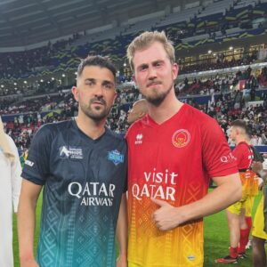 Thomas Brag Instagram - Growing up, football players were the DEFINITION of unreachable, even more than movie stars. We’d play at recess at school, then of course FIFA at home where we’d pass the ball to the fastest players and make a run for it.

Fast forward 15 years and somehow I got to play with and against several childhood heroes while raising funds for education.. Kaka, Hazard, Roberto Carlos, Drogba, Villa, Makelele, Tim Cahill, Arsene Wenger, Antonio Conte… Doesn’t make any sense.

To be honest I hadn’t ran on a pitch in 10 years and feeling my rusty 30-year-old legs motivated me a TON to get back into better cardio. (Don’t tell anyone I got nutmegged to then concede a goal pls).

My favorite part however was the small interactions: getting a 5min sports massage before the game next to Drogba then jumping in his arms once he scored 😅 talking in the hallway with Eden Hazard, or trying to convince Antonio Conte to let me back on the pitch..

Once in a blue moon we get these seemingly impossible to open doors flung open, and this was a wild one. Grateful for the experience and for the millions of dollars raised 🙏