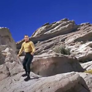 Thomas Gibson Instagram - attempting to channel Captain Kirk v The Gorn while shooting at Vasquez Rocks 😂 #tbt