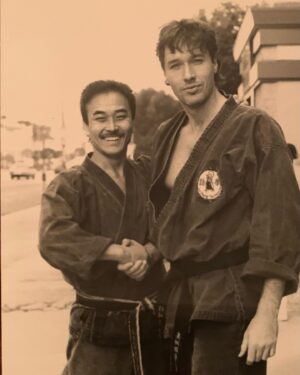 Thomas Ian Griffith Instagram - Me with Grand Master Jun Chong back in the day. Good times.