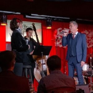 Thomas Ian Griffith Instagram - My wife killing it on stage last night with the uber talented @eric_mccormack and @michaelorland @feinsteinsla @mpkforthewin