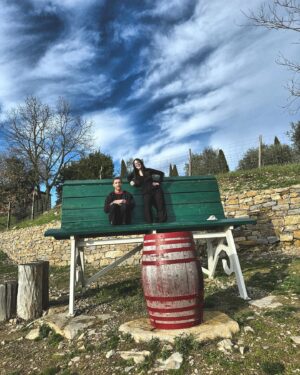 Thomas Middleditch Instagram - Blatant repost of pics from today my birthday in Tuscany with Hanna. Always wanted to see this part of the world and the year 2024 was declared to be the one. 🫡 May you all be blessed with wine and cheese.