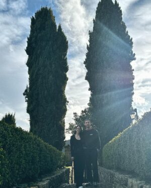 Thomas Middleditch Instagram - Blatant repost of pics from today my birthday in Tuscany with Hanna. Always wanted to see this part of the world and the year 2024 was declared to be the one. 🫡 May you all be blessed with wine and cheese.