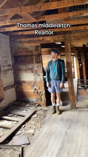 Thomas Middleditch Instagram - Out for a hike on an abandoned mining trail outside Ouray and found this gorgina little fixer upper. It’s got a slight lean. Seller is very motivated.