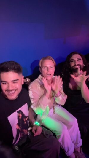 Thomas Neuwirth Instagram - GRAND FINAL! HappyEurovision #esc2024 @conchitawurst @courtneyact @sheldonriley @eurovision 🫶🏼