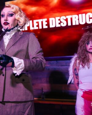 Throb Zombie Instagram - I love feeding my friends. 🌭🪽🍽️
.
.
An honor to be castrated angel for my sister @completedestruction any night of the week, but especially on Tuesdays at @stablepvd 
.
📸 @rywelchy 
.
#drag #horrordrag #dragking #dragqueen #dragmonster