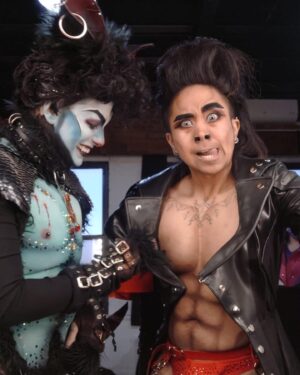 Throb Zombie Instagram - Hey we saw you from across the room, and it’s okay babe. You’re horny for drag kings. Just breathe. Everyone is. 🔥🦇
.
.
Oh and tip us a $20 because me and Kreme are getting pizza after the gig.
.
.
Adore this sweet dude/personification of a pelvic thrust. 🖤🖤 
.
.
#drag #dragking #dragkingofinstagram #dragkings