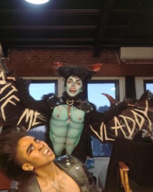Throb Zombie Instagram - Hey we saw you from across the room, and it’s okay babe. You’re horny for drag kings. Just breathe. Everyone is. 🔥🦇
.
.
Oh and tip us a $20 because me and Kreme are getting pizza after the gig.
.
.
Adore this sweet dude/personification of a pelvic thrust. 🖤🖤 
.
.
#drag #dragking #dragkingofinstagram #dragkings
