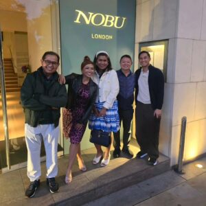 Tiara Jacquelina Instagram - Had the most lovely dinner with our dearest friends @birdiejoyce and @mango_tree_eddie at Nobu last night. Every dish was exquisite, especially the #HamachiCollar 😍 And every story shared across the table, mostly related to golf adventures, just made us laugh SO much! So looking forward to our golf holiday with them. #Friends #Nobu #Foodies #WhenYourWifeIsGolfMad #TheGolfWidowersTales #Laughter