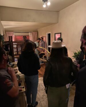Tiffany Lonsdale Instagram - Behind the scenes of @snowfallfx Season 5, Eps 5 & 6:⁣
⁣
1) Director @kevinrodneysullivan who guided us through two episodes of intense and fun scenes with a smile and great care⁣
⁣
2) “A” Camera @zayy_12 looking like a superhero as we gathered inside the room for rehearsal 👤⁣
⁣
3) Rehearsing inside the house so everyone can see the movements ⁣
⁣
4) “B” Camera @paulinecamera whose cheery face I got to see when I opened the boot of the car to find the drugs 😃⁣
⁣
5) Teddy’s car⁣
⁣
6) My little house in East LA ⁣
⁣
7) Getting ready for the final scene of that night outside by the car