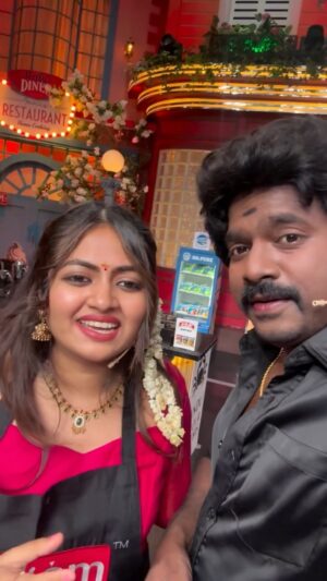 Tiger Thangadurai Instagram - Just for fun with cwc set @sujithadhanush @shaalinzoya #thangadurai #cwc #zoya #sujitha @vijaytelevision