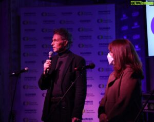 Tim Daly Instagram - HUMANS!!! We had a great night in Park City at @thecreativecoalition’s Disruption Dinner for Gumbo Coalition with @barbarakopple — thanks to @pepsico for sponsoring!