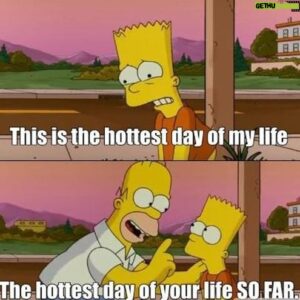 Tim Kaine Instagram - Temperatures are the hottest on record (so far, as this Simpsons meme would cleverly note)—we have to do everything we can to combat climate change so that these record years don’t keep happening again and again.