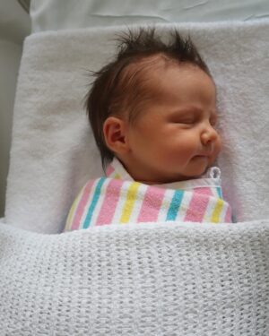 Tim Robards Instagram - It’s been a BIG few days with a few speed bumps to test us out but coming up for air and can now introduce you to RUBY ROBARDS! 
Mum and Ruby are doing well now, Dad has a few more greys (which will miraculously turn brown intermittently, and Elle is being an unbelievable big sister and even better midwife. 
Hearts are full ❤️ 
Thank you to eeeeveryone at the hospital who has helped! The docs and nurses here have all been beyond amazing and we are forever grateful 🥹