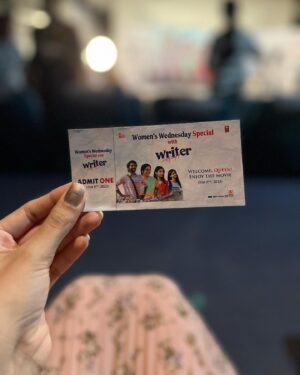 Tina Shilpara Instagram - Women’s Wednesday Special ❤️ 
-Team #WriterPadmabhushan 

Collect this ticket^ (a physical copy) at the box office and have a great time watching our film. 

In select theatres across AP & TG 🙌🏻 

 @shanmukhaprasanth @suhassssssss @rohinimolleti @ashishvidyarthi1 @gouripriyareddyy @praveen_katari @chaibisketfilms @laharimusic @laharifilms @anuragmayreddy @sharathwhat @samosauday_ @_fade_2_black_ @geethaarts