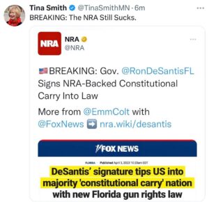 Tina Smith Instagram - BREAKING: The NRA Still Sucks.