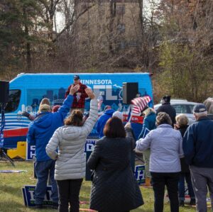 Tina Smith Instagram - TOMORROW is Election Day. And Minnesotans are ready to elect strong, kind, empathetic leaders like @joebiden and @kamalaharris and so many great @minnesotadfl leaders on the ballot in Minnesota. There is energy and we are using every last minute to organize, organize, organize.