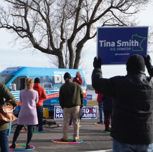 Tina Smith Instagram - TOMORROW is Election Day. And Minnesotans are ready to elect strong, kind, empathetic leaders like @joebiden and @kamalaharris and so many great @minnesotadfl leaders on the ballot in Minnesota. There is energy and we are using every last minute to organize, organize, organize.