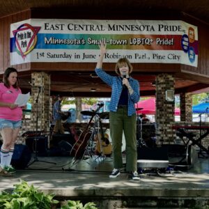 Tina Smith Instagram - East Central Minnesota Pride started in 2005, celebrating a support group for gay men in the area. Soon it blossomed into a full-fledged celebration of all LGBTQ  folks.

Pride isn’t just in our cities — it’s all across the country, including small towns and rural communities.

I was honored to join everyone in Pine City to kick off Pride Month — I even got to meet Don Quaintance, who was one of the original founders of the celebration!