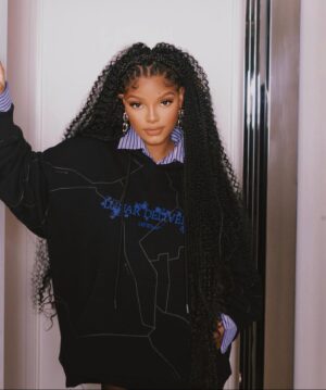 Tinisha Meeks Instagram - @hallebailey @off____white 💙💙💙💙