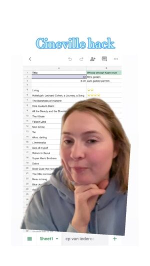 Titia Hoogendoorn Instagram - 🍿Niet alleen houden we bij hoe vaak we dus naar de bioscoop zijn geweest maar we geven de film ook sterren. ⭐️⭐️⭐️Ook handig om te zien voor mij wie al naar welke film is geweest (en wat ze dus vonden). Ik maak geen grap als ik zeg dat deze gedeelde excel sheet (eigenlijk een google sheet) mijn ‘naar de film gaan’ ervaring extreem veel beter heeft gemaakt! Misschien is het openen van het document na de film en het cijfertje van hoe vaak ik naar de film ben geweest aanpassen nog bevredigender dan naar de film zelf gaan. 👵🏻💅🏻

Andere Cinevillers in deze competitie zijn @clubcarly en @lizekorpie maar ik kan me niet voorstellen dat die me nog in gaan halen👀. Denken jullie dat ik of @martenmantel ga winnen? 🔥En naar welke films zal ik nog gaan?