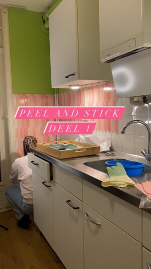 Titia Hoogendoorn Instagram - Eindelijk begonnen aan het plakken van de 🌸Peel and Stick🌸 tegels oftewel de plaktegels. Er komt zo snel mogelijk een langere video online maar wilden jullie deze korte video niet onthouden. Het plakken was echt een wiskundige opgave en ik was de afgelopen week met mijn hoofd bij de tegels en hoe ik het aan zou pakken. 
🛠️
Een anonieme volger op instagram heeft me trouwens echt extreem prettig geholpen so naar haar! Op elke vraag had ze wel een antwoord of een tip. Van kitten tot verwachtingsmanagement, ze deed het allemaal echt een kluskenner. 👩‍🔧Dank voor al jullie aanmoedigingen <3