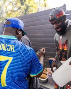 Tobias Dorzon Instagram - Happy Cake Day to my sister one of the greatest to do it @maibrotherskeeper. You know I had to pop out for you. If your cookout don’t look like this don’t invite us to bless the grill. @chefredbeard #ChefTobias #Huncho