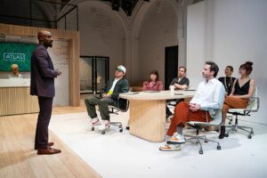 Toby Onwumere Instagram - In session😏. Jordans. The Public Theater.