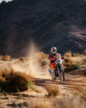 Toby Price Instagram - Stage 9 🏁 4th
Overall ⏱️ 6th
Not too bad today, one small mistake but the rest of the day was pretty good. Super stoney and hard to see today in the sun, got through in one piece and onto tomorrow. 
#Dakar2024