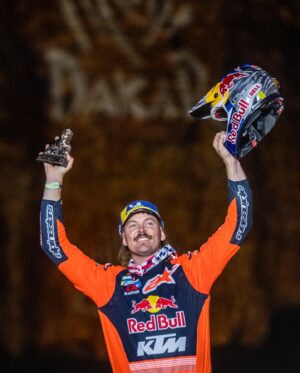 Toby Price Instagram - Everyone has been asking me about what events I’ll be riding in this year, but in some personal news, KTM has decided to not renew my contract so Dakar 2024 was my last event with them… I do feel like I’m still in my prime and going out there fighting for wins, especially at Dakar so it’s unfortunate to not have that opportunity to do it in 2025 but I’m really appreciative of the support they gave me in my career. We’ve been able to do some great things together like win two Dakars and get a couple podiums, a World Championship and our success in Australia too. A big thank you also to @redbull, @blundstoneworkau, @canamoffroad, @arb4x4 and @bfgoodrichtires who have been riding along with me on the bike, really looking forward to the future. For now my focus is on the 2024 SCORE International Championship with Team Australia and to see what comes next.
