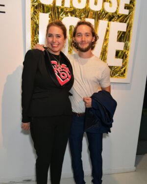 Toby Regbo Instagram - Thanks for the fashun week party @helprefugeesuk 💥💥💥They’ve got some new awesome T-shirts at @asos. Always proud of Josie and the whole Choose Love gang’s amazing work. Love ya 😘
