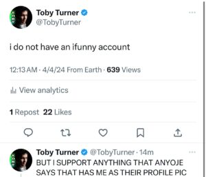 Toby Turner Instagram - i do not have an ifunny account