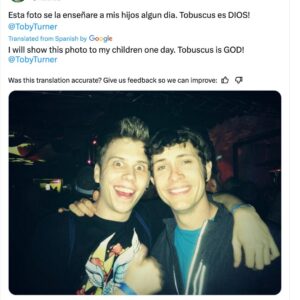 Toby Turner Instagram - bro i finally figured out how to translate this and okay fine I'll click like