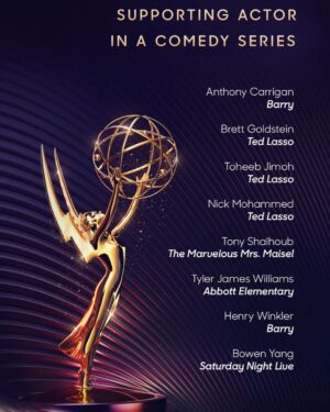 Toheeb Jimoh Instagram - I am speechless.... Thank you @televisionacad 💙❤

#tedlasso #Samobisanya #toheebjimoh #emmys #Emmys2022