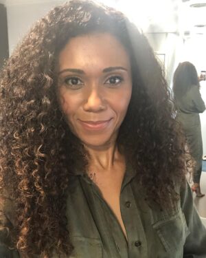 Toks Olagundoye Instagram - Trailer selfie. Another project that is embracing my natural curls! Listen, I have no problem with a blow out and I don’t dislike having my hair straight, but I feel much more myself with my hair like this. I wore it curly until I was in my mid thirties and realized that I booked more work with my hair blown straight. Booked with it straight means I worked with it straight. Heck, even when I auditioned with it curly they’d straighten it the second I got into the hair trailer. The very few times I was “allowed” to wear it natural, the hair folks would just tie it back or put it in a bun. This is project number three in a row in which my tresses are free to be one hundred percent me and I’m so happy. European standards of beauty are what we have been taught and we all buy in to them, but beauty comes in all shapes, sizes, heights, colors and textures. You are beautiful just as you are. Remember this and please don’t feel as though you have to try to fit your body, hair, face, skin into a box that doesn’t represent the real you. A constricted realm that you either don’t feel comfortable in or don’t feel completely yourself in. Thank you to all the producers, directors and hair/MUA folks in the business who support and advocate for this. You’re making a difference in more than the industry. Representation matters ♥️
•
#RepresentationMatters #CurlyGirl #TrailerSelfie #CurlyGirls #NaturalHair #CurlyGirlsRock #Film #TV #NaturalHairRocks #BlackGirlMagic #MelaninPoppin #Natural #NaturalMakeup #NaturalLook #VeganGirl #VeganMakeup #Vegan #Hollywood #CrownAct #TheCrownAct #Me #DoYou