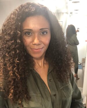 Toks Olagundoye Instagram - Trailer selfie. Another project that is embracing my natural curls! Listen, I have no problem with a blow out and I don’t dislike having my hair straight, but I feel much more myself with my hair like this. I wore it curly until I was in my mid thirties and realized that I booked more work with my hair blown straight. Booked with it straight means I worked with it straight. Heck, even when I auditioned with it curly they’d straighten it the second I got into the hair trailer. The very few times I was “allowed” to wear it natural, the hair folks would just tie it back or put it in a bun. This is project number three in a row in which my tresses are free to be one hundred percent me and I’m so happy. European standards of beauty are what we have been taught and we all buy in to them, but beauty comes in all shapes, sizes, heights, colors and textures. You are beautiful just as you are. Remember this and please don’t feel as though you have to try to fit your body, hair, face, skin into a box that doesn’t represent the real you. A constricted realm that you either don’t feel comfortable in or don’t feel completely yourself in. Thank you to all the producers, directors and hair/MUA folks in the business who support and advocate for this. You’re making a difference in more than the industry. Representation matters ♥️
•
#RepresentationMatters #CurlyGirl #TrailerSelfie #CurlyGirls #NaturalHair #CurlyGirlsRock #Film #TV #NaturalHairRocks #BlackGirlMagic #MelaninPoppin #Natural #NaturalMakeup #NaturalLook #VeganGirl #VeganMakeup #Vegan #Hollywood #CrownAct #TheCrownAct #Me #DoYou
