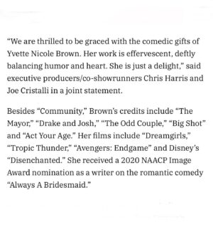 Toks Olagundoye Instagram - The second there was mention of Olivia’s sister in season one of the Frasier reboot, I went to writers and said “if we ever meet Monica, it has to be @yvettenicolebrown”. Well, dreams to come true. I love this woman with my whole heart. She is beauty and goodness inside and out, talent personified and also happens to be the most fun as well as the smartest person in any room that she is in. I am honored to know her and even more honored that she graced our show with her amazingness. Thank you, Yvette, you are, indeed, a dream come true ♥️
•
Article from @variety 
•
#Beauty #Grace #Talent #MoldBroken #SimplyTheBest #Frasier #Monica #YvetteNicoleBrown #Yvette #Nicole #Brown #Sisters #Bestest #Sister #Ever #BestSister #TheBest #BestSisterEver #SistersForever #Reboot #Comedy #FunnyLady #Comedian #ComedicActor #Actress #ActressLife #Talent #Talented #OneOfAKind #Crochet