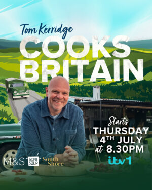 Tom Kerridge Instagram - I’m so excited for the first episode of my new show: Tom Kerridge Cooks Britain airs on @itv this evening. I can’t imagine what else anyone would be wanting to watch tonight 😉

Thanks to @marksandspencerfood for making this happen.

#tomkerridgecooksbritain #cooking #britishproduce #britishfood