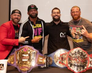 Tom Laughlin Instagram - It’s been an incredible #WrestleMania weekend, that was kickstarted with Major Pod Live 19!

You never know who may show up!

Guests like @FinnBalor, @THETOMMYDREAMER, Mikey Whipwreck, and @SteveMaclin just to name a few!

Don’t miss out on future events!

📸 @justinwalshphotography 

#ScratchThatFigureItch