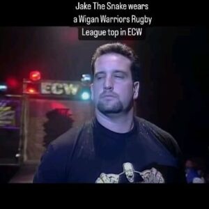 Tom Laughlin Instagram - OTD 25yrs ago #ECW November to Remember
@jakethesnakeddt alot of people talking about his shirt
If their still talking I think it worked
Thanks for posting 
@otd_in_wwe 
@wiganwarriorsrl