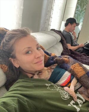 Tom Pelphrey Instagram - We had to say goodbye to our little King.  Our sweet boy was the first dog Kaley and I rescued together- he joined us in Atlanta and cuddled Kaley through her entire pregnancy.  Despite being well over 10, it was watching our Dump Truck that taught him how to drink water.  While it can be hard to not have enough time with these older angels, they more than make up for it with their weird, wonderful personalities.  Kingy- I’ll miss sleeping in with you, I’ll miss your eye kisses and your lap plops, I’ll miss the hell out of your whirling tornado drunken master poop style.  We are very lucky to have you in our family, our loaf, our sweet sweet boy.  Thanks for all your love. ♥️♥️♥️🙏🙏🙏♥️♥️♥️ @kaleycuoco