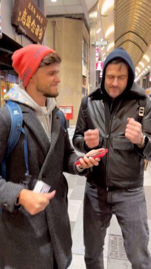 Tom Prior Instagram - Dance like no one is watching. Joy for the sake of Joy. Love, cos there’s nothing else but that. 

Japan 🇯🇵 you were a blast. Closed the week with a spot of spontaneous joyous street dancing in Kyoto with my brother @zagorodniioleg 

Thank you for having us all with the @firebirdmovie opening! Thanks to all who came along and watched and saw and met. Thanks to @peeterthefox - what a ride it’s been! 

We are One Mind, One Heart, One Self - let us never forget ❤️✌️😀✨

#acim #firebirdmovie #loveisineverythingisee #oneheart #bethechange #firebird #acourseinmiracles #biginjapan #alphaville #onemind #choosepeace #choosejoy #lovewins #kyoto #traveljapan